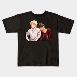 Ash/Eiji Banana Fish panel redraw (colored) Kids T-Shirt